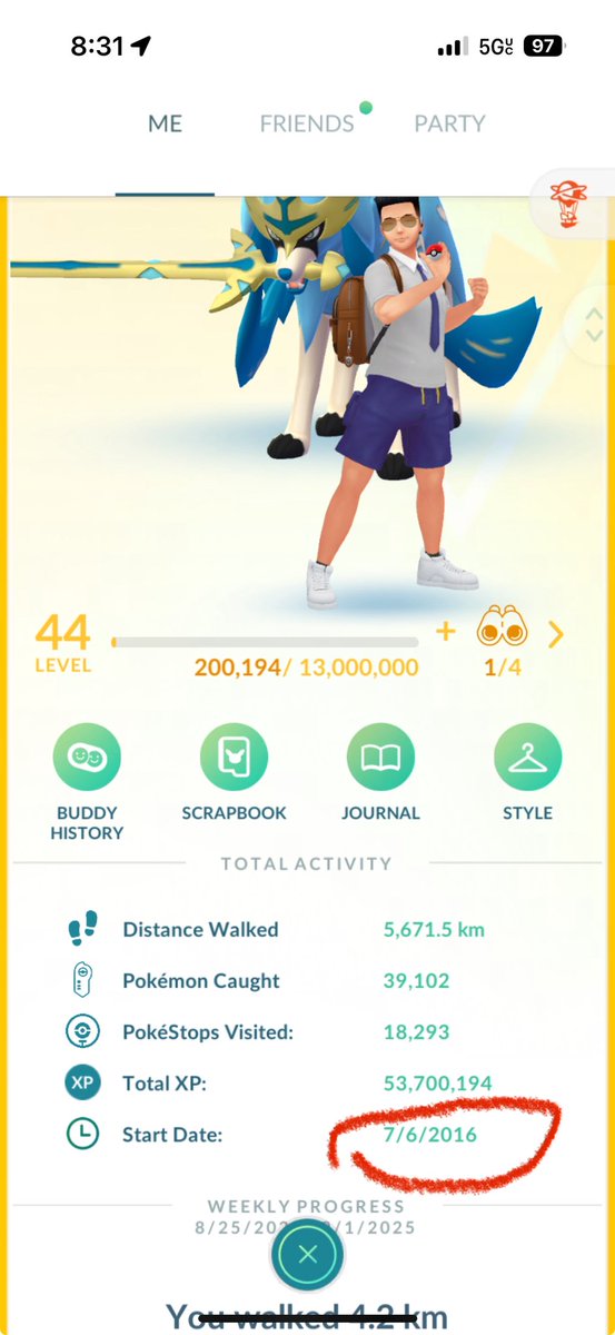 MikeDeLaMichael's tweet photo. Dear @PokemonGoApp 
Taking away rewards that some of us have been grinding hard to get is a total slap in the face. I’ve been playing since day  1 at a regular pace. Yeah, it’s been 9 years.  However I still play every day. Some days I can’t get out more than an hour… https://t.co/EkyTvONIRp