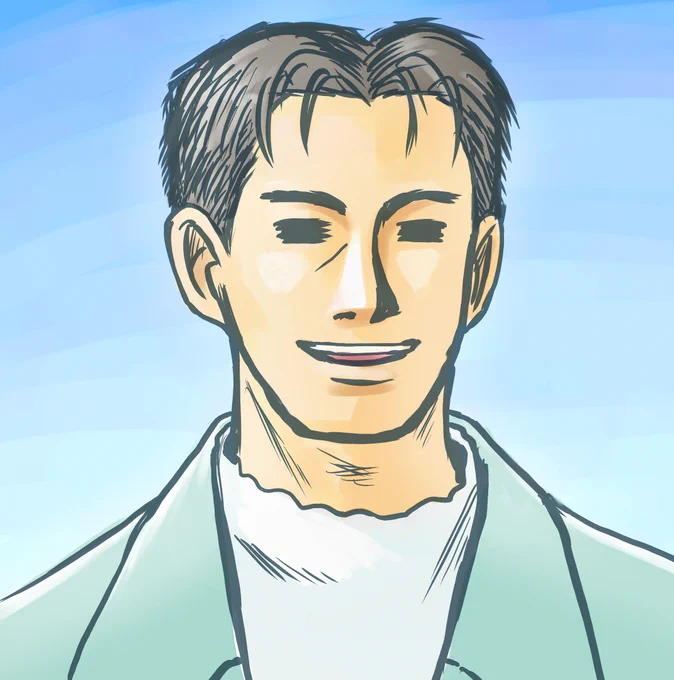 それぞれ2025年、2003年に描いた古代さんです ちょっと2003年ひどすぎる…