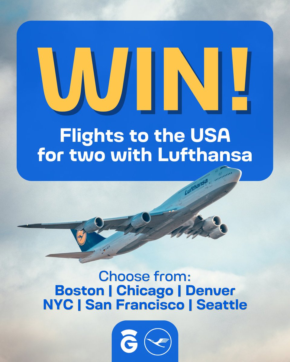 WIN a trip to the USA 🤩

We've teamed up with @Lufthansa to give you the chance to win return flights for two to the United States!

To enter, all you have to do is like this post, comment which city you would choose, and who you'd take with you.