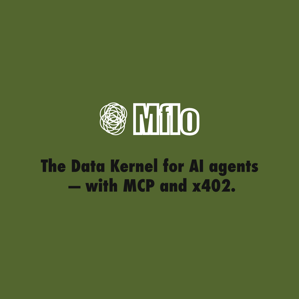 YKYRnow's tweet photo. 📢 Announcement

We are excited to share that our team will be contributing on the Web3 side of Mflo — The Data Kernel for AI agents, built with MCP and x402.

☑️any dataset
☑️via MCP and x402
☑️No API key
☑️No subscription

Mflo enables seamless access to any dataset across Web2 and Web3.

YKYR Extension user data will also flow into Mflo.

🔜 Beta testing is opening soon.  
YKYR community, please follow @mfloAI  and stay tuned ☁