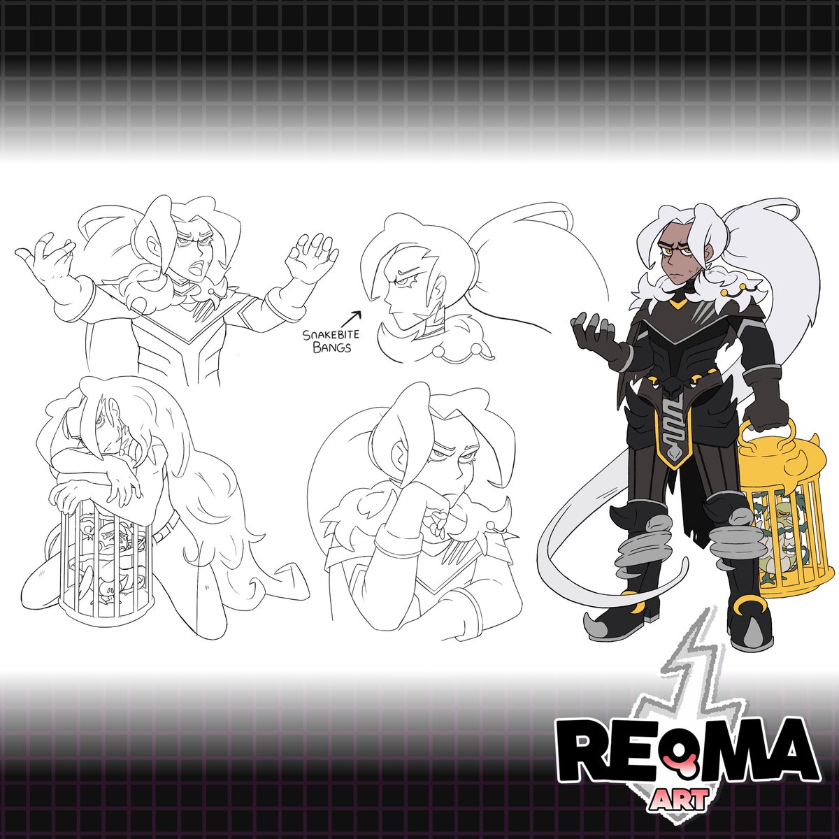 I was invited to design VILLAINS and their ace Pokemon and HERE HE IS! This is Beastmarshall Fion. Designed to be a 'Sephiroth' or 'Louis Guiabern' of the Pokemon world, incorporating all of their tropes and influences. Go check out the video on the Truegreen7 channel!
#fakemon