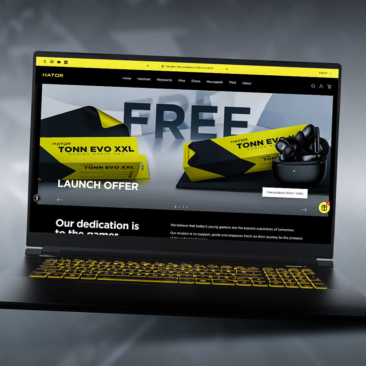 We tool our website to the next level! 🎮

We’re proud to announce the launch of our brand-new HATOR website.
Now live at hator.com!🌐

With a fresh look and feel that perfectly matches our "Be ahead of the Game" spirit, our new site is built for speed, style, and