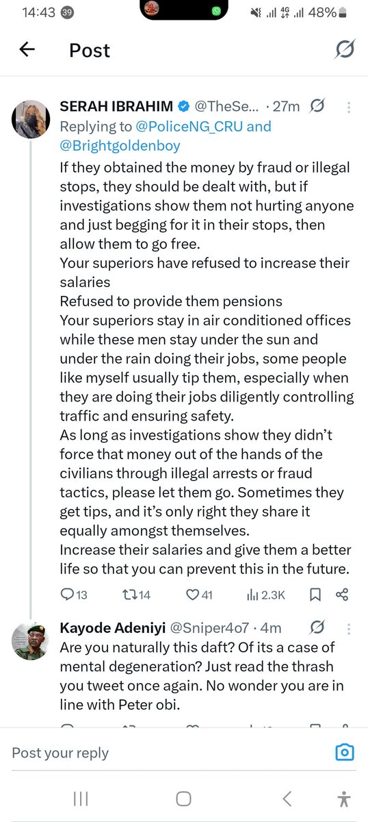 Do you still rate <a href="/PeterObi/">Peter Obi</a> ? Just negodu what his chief adviser posted regarding the Delta police matter. God really saved Nigeria. Peter obi will never be president of Nigeria. 
#OneMillionPVC