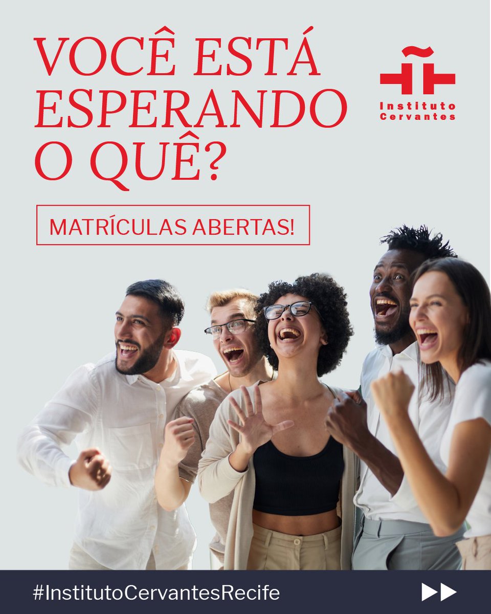 Você está esperando o quê⁉️Agora é o seu momento de estudar espanhol! ✅Matrículas abertas!
Estude no seu ritmo no Instituto Cervantes de Recife!
📌DESCONTO ESPECIAL 20% (turma iniciante) 

Entre em contato conosco!
(81) 9 9790-0534
cenrec@cervantes.es