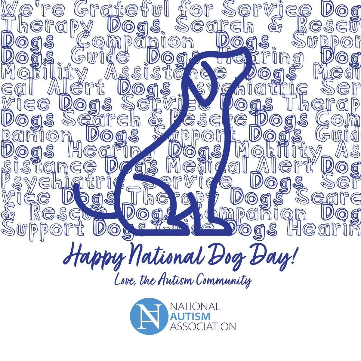 From leash to lifesaver, dogs meet the #autism community with loyalty, love, and lifesaving work. So, extra treats for our fur-besties today. Bonus belly rubs &amp; nose boops. Happy National Dog Day! We love you.
#NationalDogDay #AutismSearchAndRescue #LetsLickWandering