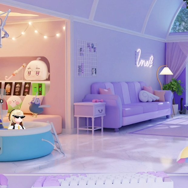 커여워 미쳐 노래부르는 언니방에서 둘째동생 수영중