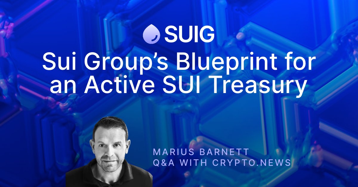 officialSUIG (@officialsuig) on Twitter photo Your questions, answered
<a href="/MariusBarnett/">Marius Barnett</a> explains why we’re building the “Sui Bank” in this <a href="/cryptodotnews/">crypto.news</a> Q&A: Sui Group’s blueprint for an active SUI treasury
crypto.news/interview-sui-… Your questions, answered
<a href="/MariusBarnett/">Marius Barnett</a> explains why we’re building the “Sui Bank” in this <a href="/cryptodotnews/">crypto.news</a> Q&A: Sui Group’s blueprint for an active SUI treasury
crypto.news/interview-sui-…