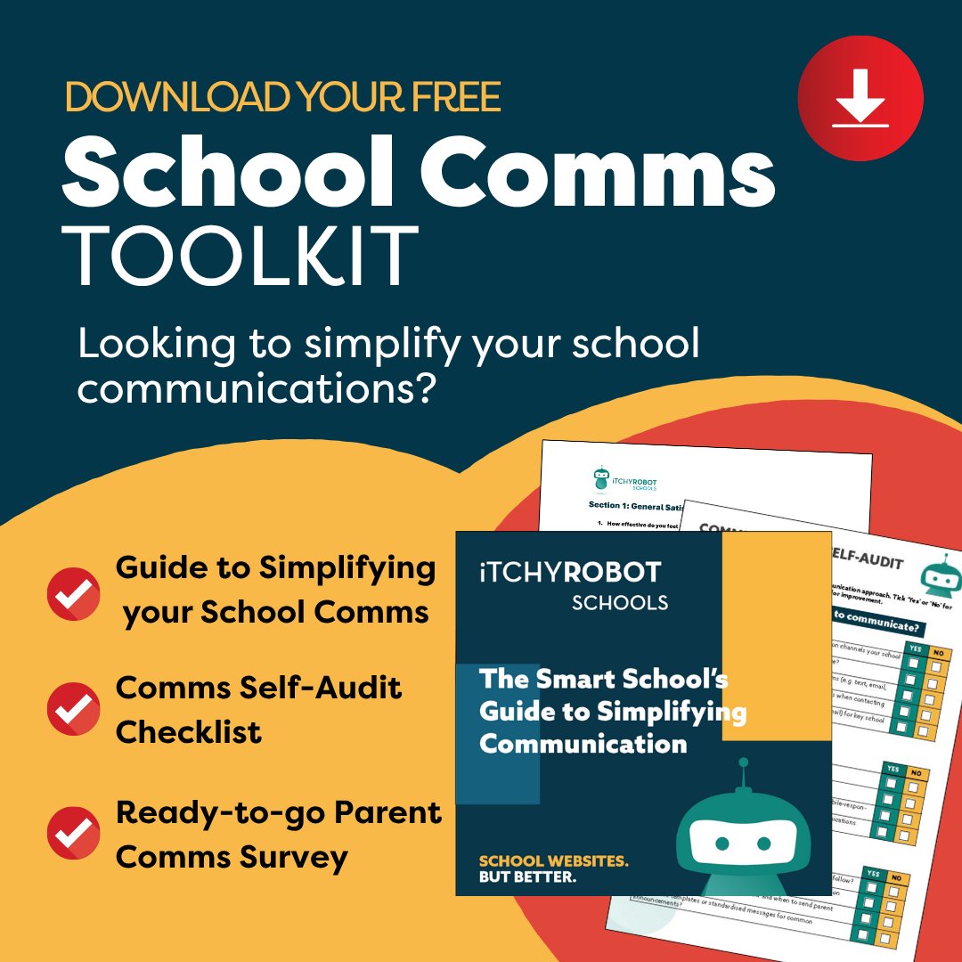 Schools, how effective are your comms?

Our FREE School Comms Toolkit helps you simplify, streamline &amp; cut duplication.

✅ Self-audit
✅ Parent survey
✅ Strategy Guide

👉 Get it here: tinyurl.com/7vznt74h

#SchoolComms #SBM #EduTwitter #educhat #sbltwitter #headteachers