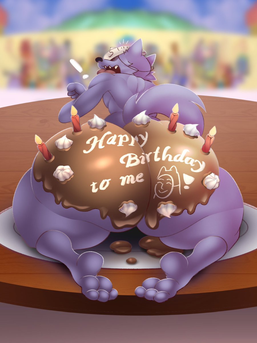 (re-up) Birthday wolf~ 🎂