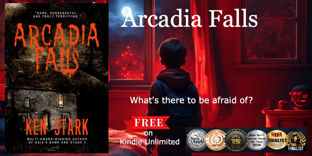 "Arcadia Falls has all the trademarks of a Stark novel…fast pace, superb character building, and incredible monsters."

Read ARCADIA FALLS
getbook.at/arcadiafalls

FREE on Kindle Unlimited

Also on #audiobook

#FREE #Kindleunlimited #audiobooks #thriller #horror #audible