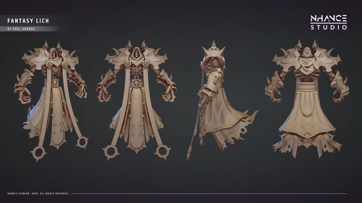 Bringing the Fantasy Lich to life through sculpt and form

#3DArt #GameDev #CharacterDesign #StylizedArt #ZBrush