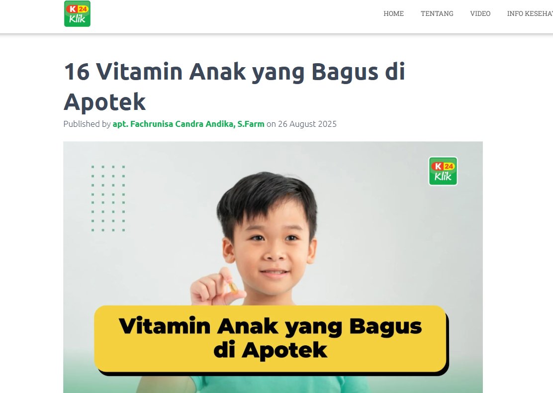 k24klik's tweet photo. KESEHATAN ANAK ITU PENTING!!
Dalam masa tumbuh kembang, nutrisi Si Kecil harus dipastikan terpenuhi dengan baik. Ketahui beragam rekomendasi vitamin anak terbaik lewat artikel yang satu ini.
https://t.co/Wfe6LB4TTf https://t.co/n7RFDHeVsb