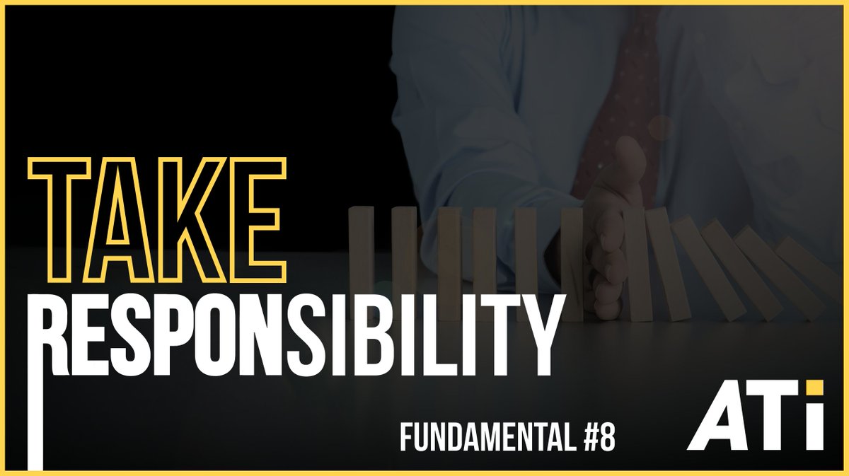Identify what you don’t know and find a way to learn it. Ask for what you need and take full responsibility for your success. There’s no room for victims in a high-performance organization.

#TakeResponsibility #ATI #ShopOwners #ShopTraining
