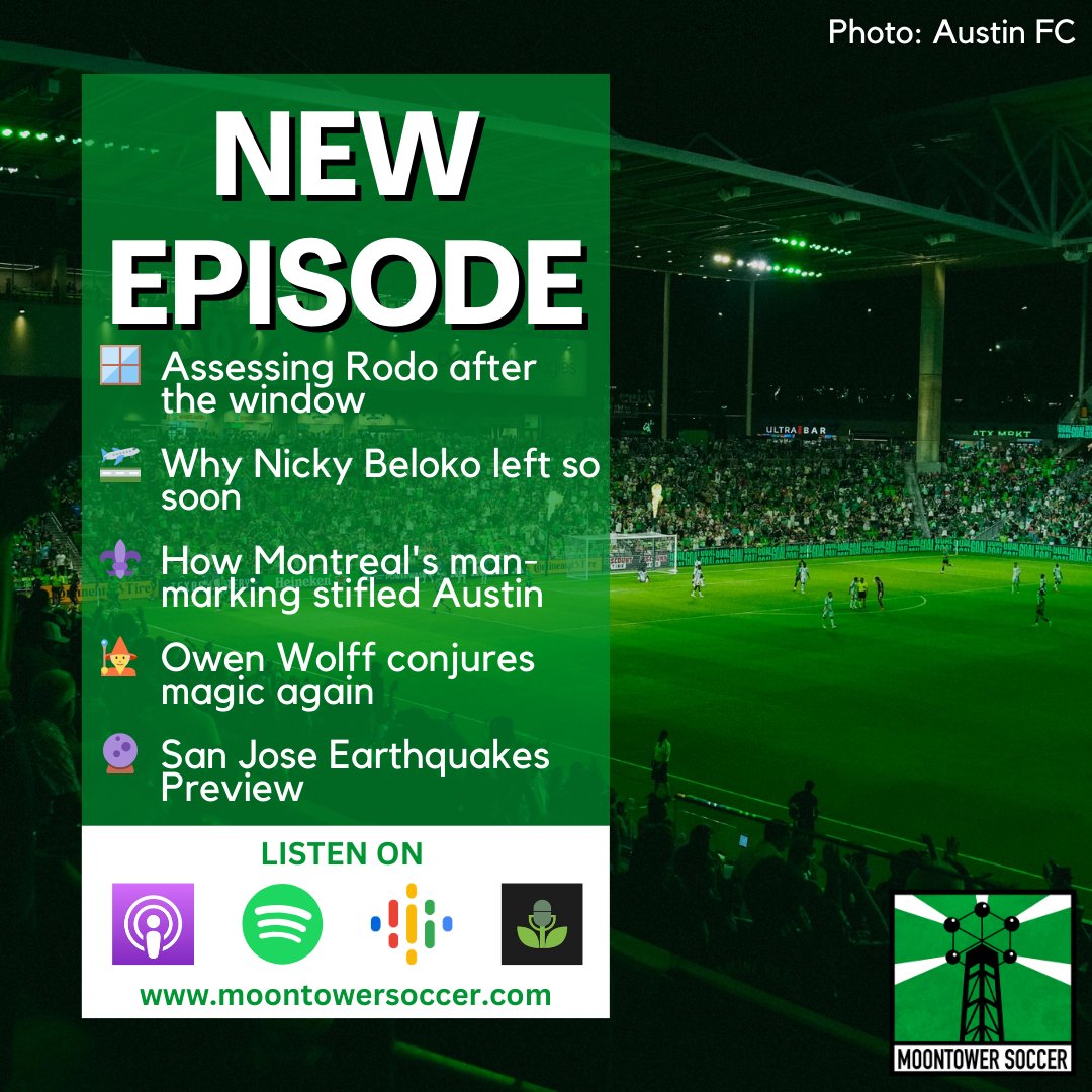 🚨New Episode🚨

🪟 Assessing Rodo after the window
🛫 Why Nicky Beloko left so soon
⚜️ How Montreal's man-marking stifled Austin
🧙‍♂️ Owen Wolff conjures magic again
🔮 San Jose Earthquakes Preview
➕ More #austinfc news

📸: <a href="/AustinFC/">Austin FC</a>