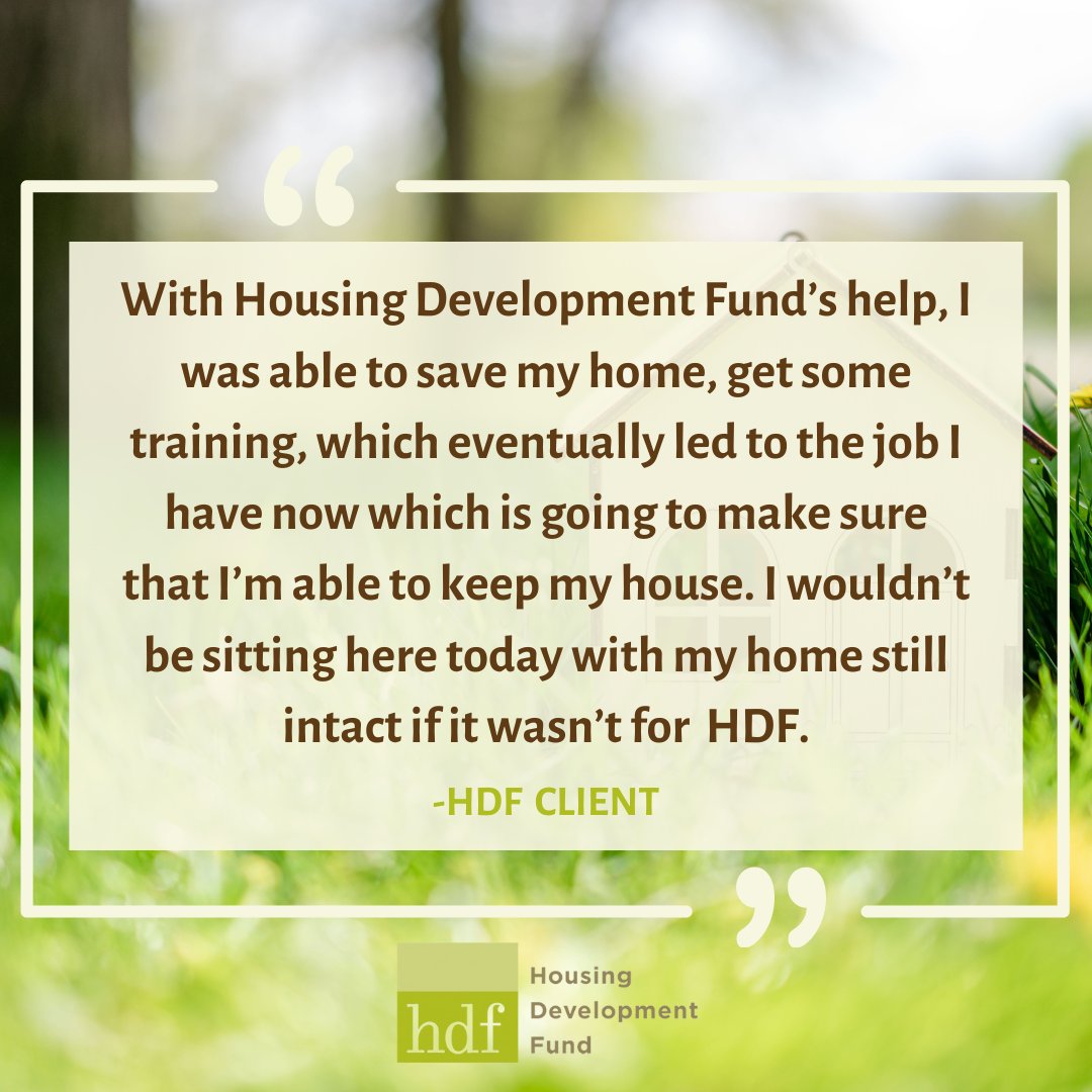 Good morning and happy #TestimonialTuesday!  Our programs are designed to provide not just financial support, but the tools and guidance to help individuals secure and keep their homes. Learn more by visiting hdfconnects.org/counseling-hom… #first-timehomebuyer #connecticut