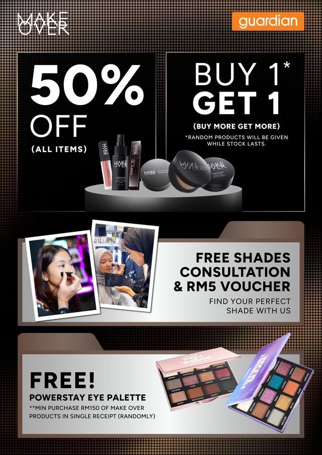 heavensdew_co's tweet photo. If you miss this buy 1 free 1 sale from Make Over… you’ll regret it. Dah lah until 1 Sept je 👀

Your perfect cushion shade? Get FREE consult.
Your fave products? 50% OFF.
The store? Waiting for you, bestie. Dekat Guardian One Utama okk 🥹🫶🏻
#makeovermy #makeoverbeyondbeauty https://t.co/3Rz054vtBK
