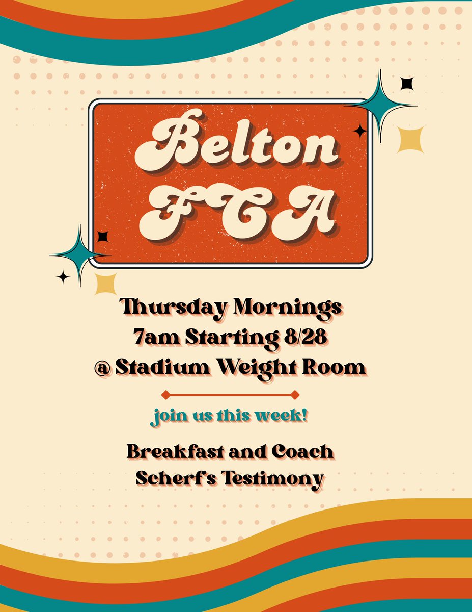 FCA starts this Thursday before school!