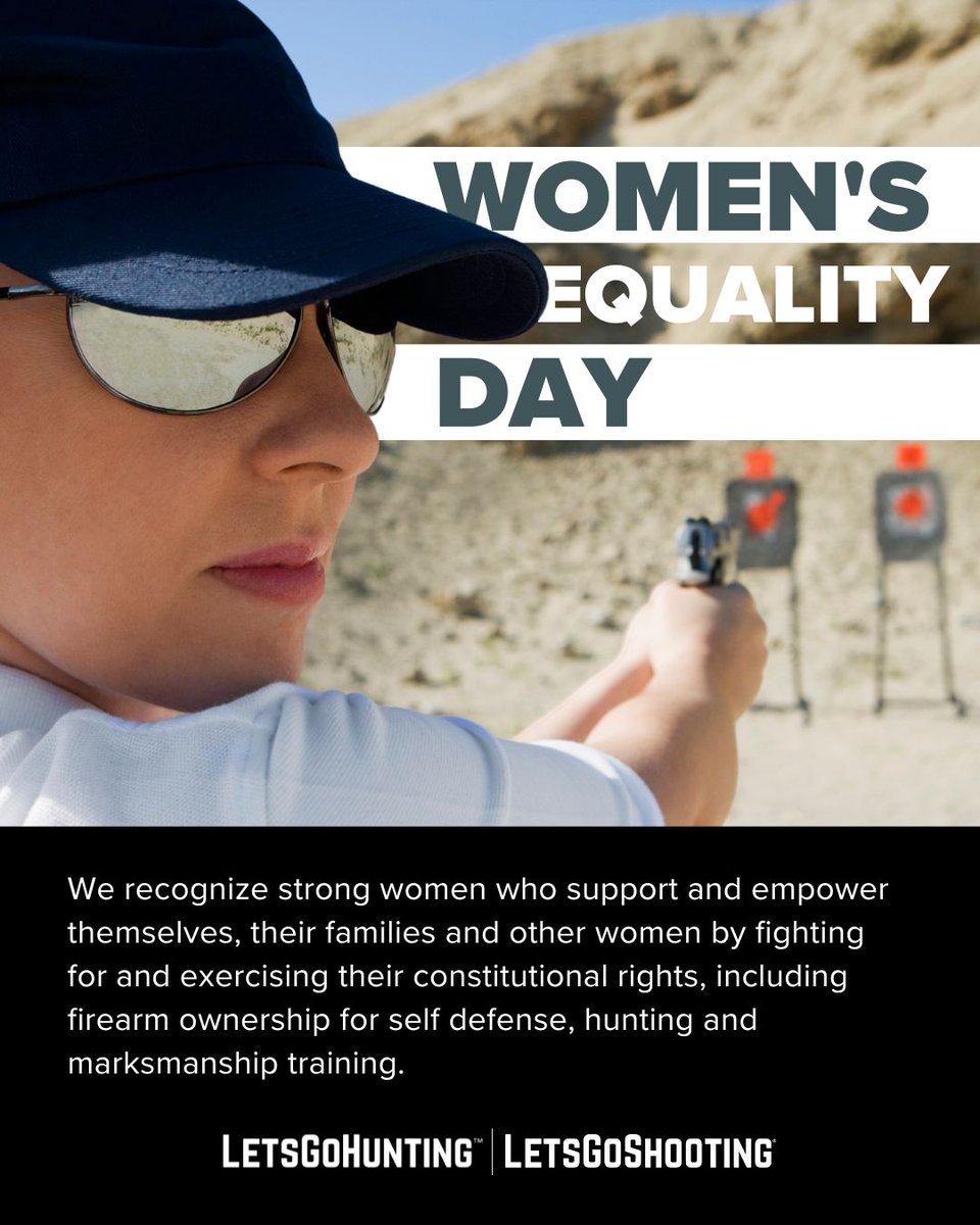 Her shot – and vote – are equally impactful. 🙌

This Women's Equality Day, we honor women who support and exercise gun rights, demonstrate firearm safety, and train regularly. 💪

#LetsGoShooting #NSSF #WomensEqualityDay #GirlsWithGuns #ShootLikeAGirl