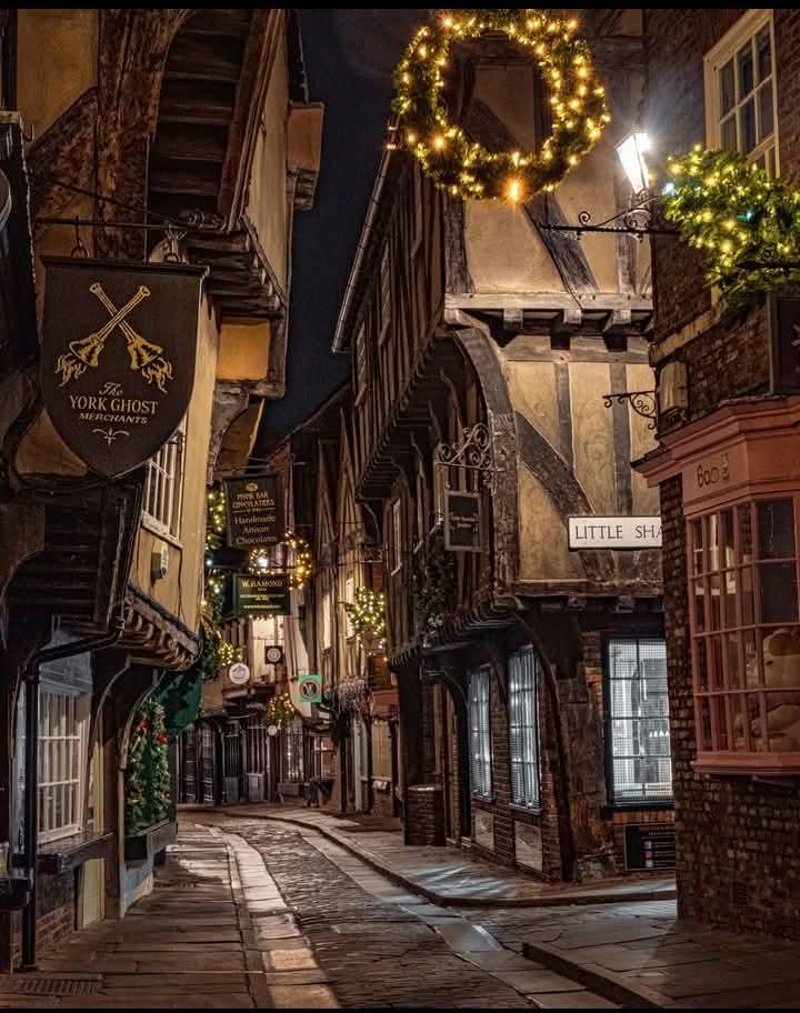 The best preserved medieval street in Europe - The Shambles, York, England.