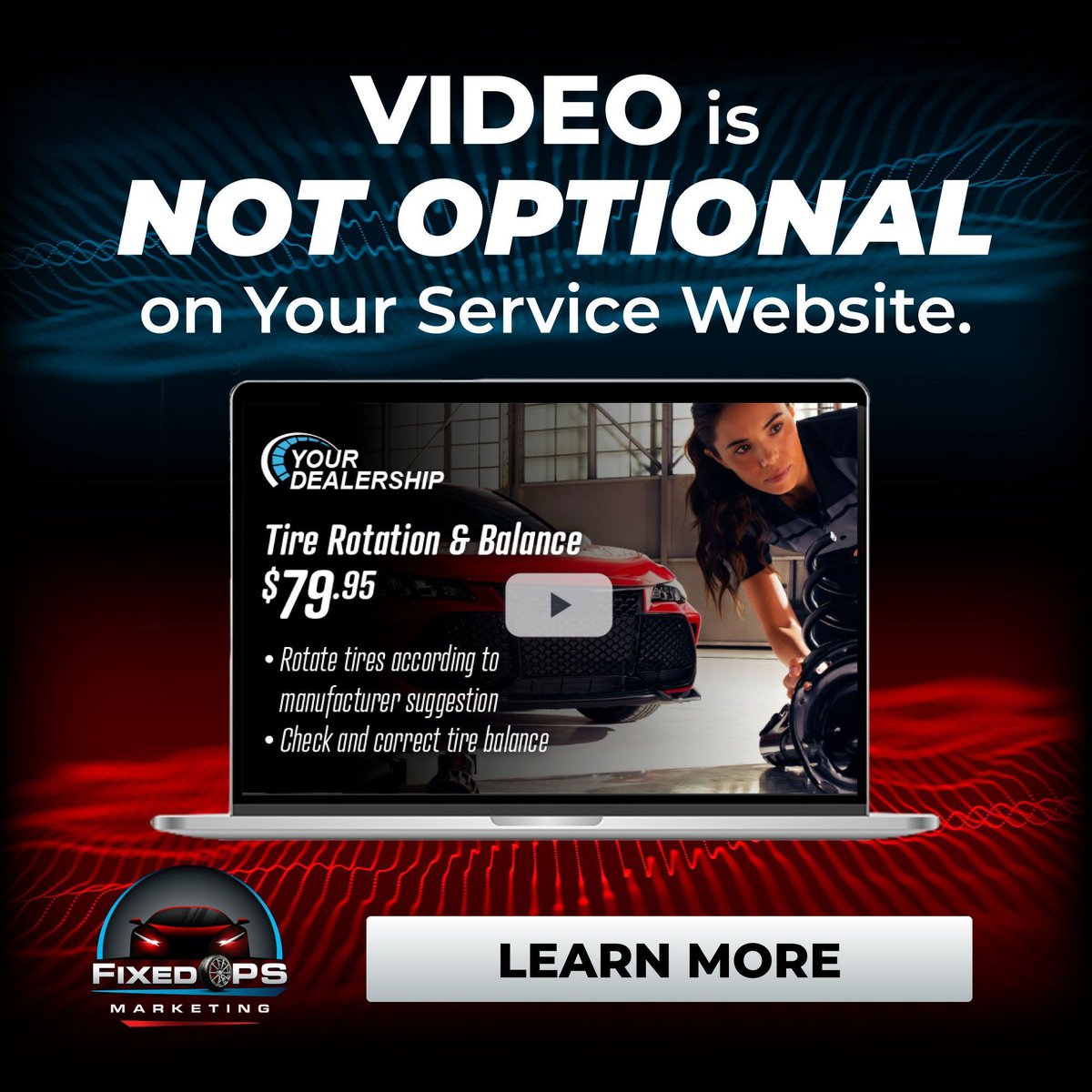 Are you staying RELEVANT? 🚫 

VIDEO is NOT OPTIONAL on Your Service Website 👇 

Video isn’t optional anymore! The modern consumer expects it, search engines reward it, and your competitors are likely already using it. 

buff.ly/IvbW04n 

#fixedops