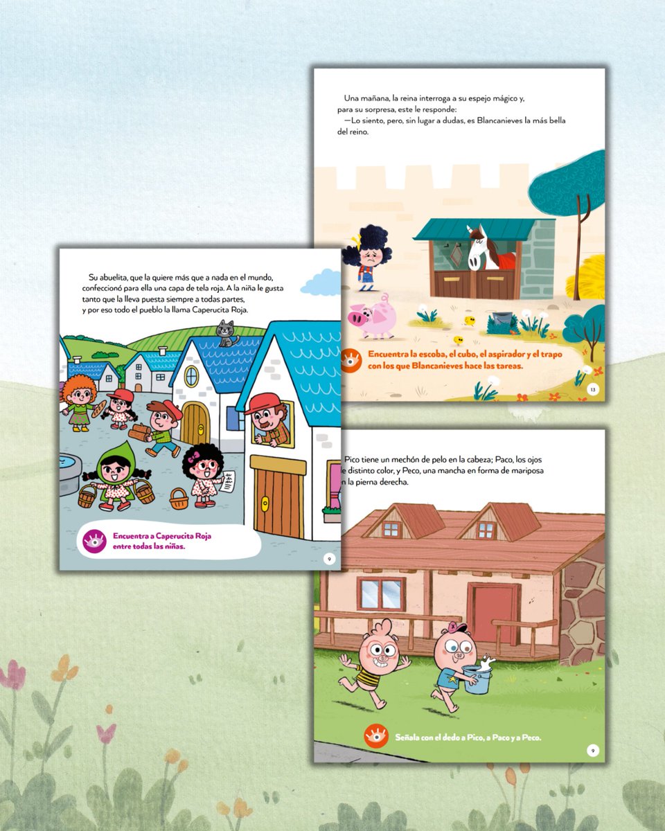 Una colección pensada para que los más peques descubran los cuentos de siempre de una forma interactiva y muy divertida.

🌀 laberintos
🔍 busca y encuentra
🎯 juegos de observación
🧠 propuestas para pensar e imaginar

acortar.link/hleZbA