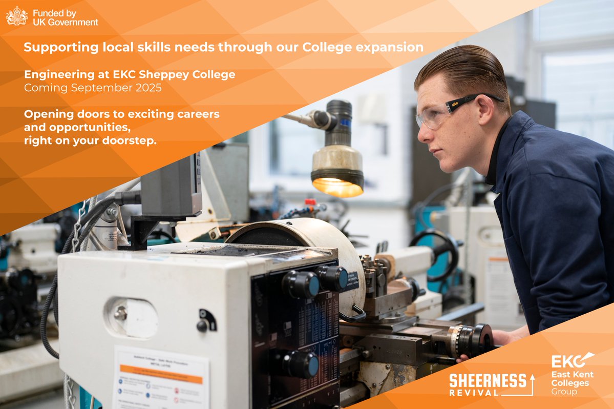 EKC Sheppey College (@sheppeycollege) on Twitter photo Thanks to the project to expand our EKC Sheppey College, we're proud to be offering new courses in Engineering to tap into local skills needs on the Island.
<a href="/SwaleCouncil/">SwaleBoroughCouncil</a>
#FundedByUKGovernment #Swale #Sheppey #Sheerness #College #Extension #Build #Building #Engineering Thanks to the project to expand our EKC Sheppey College, we're proud to be offering new courses in Engineering to tap into local skills needs on the Island.
<a href="/SwaleCouncil/">SwaleBoroughCouncil</a>
#FundedByUKGovernment #Swale #Sheppey #Sheerness #College #Extension #Build #Building #Engineering