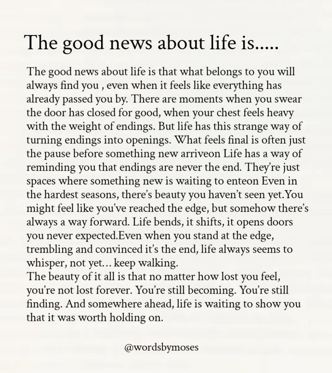 Liminal1988's tweet image. The good news about life is...