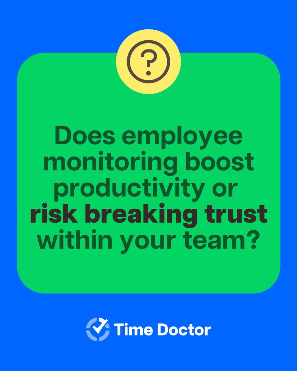 Leaders walk a fine line with employee monitoring.

Done right, it boosts focus, alignment, and productivity. Done poorly, it can erode trust and morale.

Here’s how to make monitoring a tool for empowerment, not surveillance: hubs.ly/Q03DhBxV0