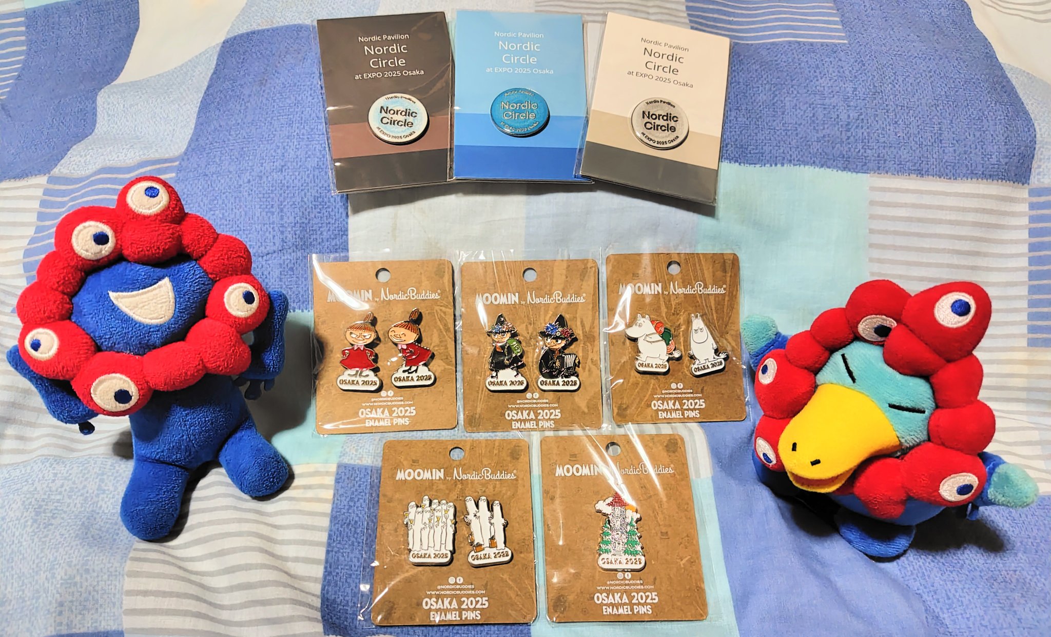 ムーミン 大阪関西万博2025 ニョロニョロピンバッジ 4点セット