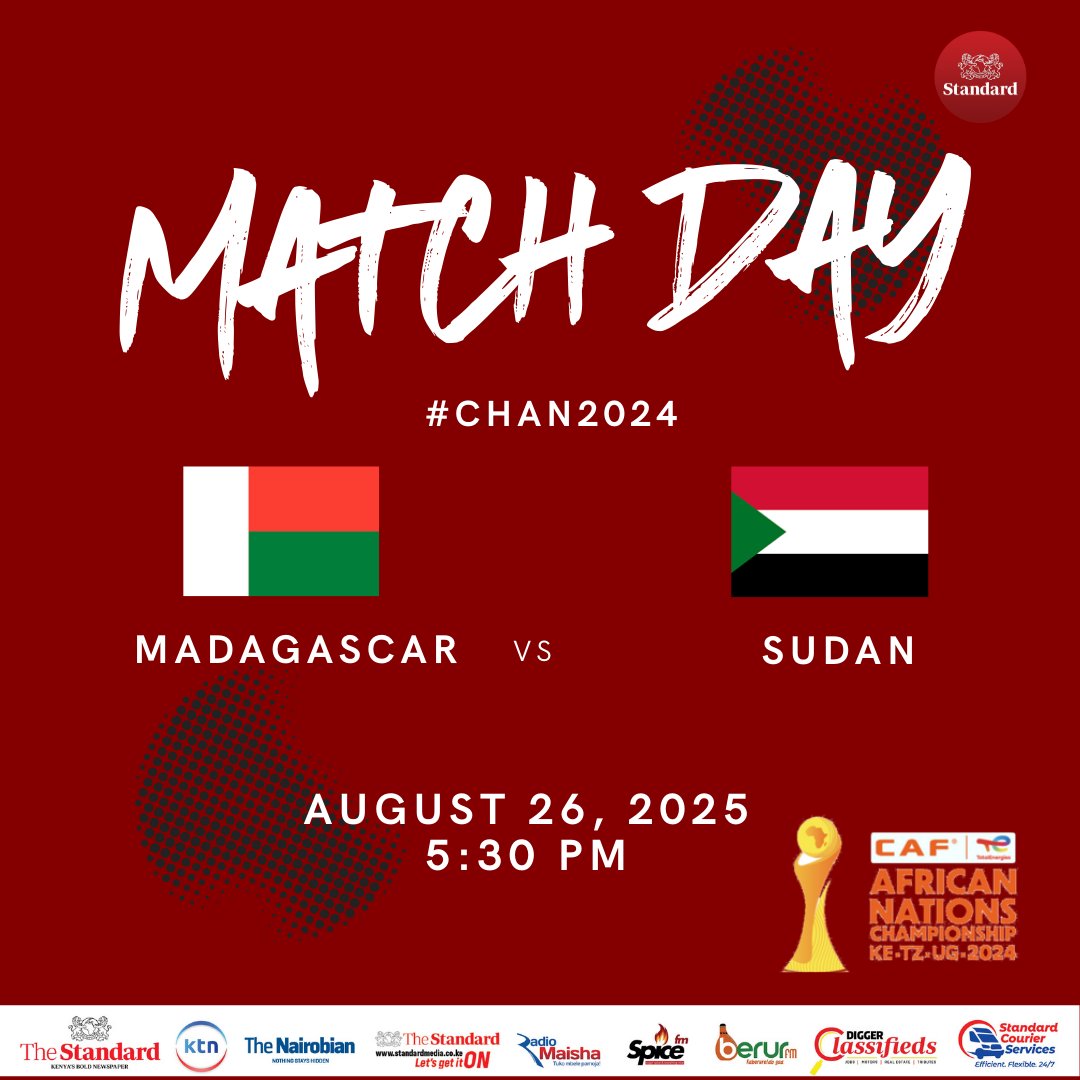 Madagascar face Sudan today at Benjamin Mkapa Stadium, Tanzania, in CHAN semifinal clash for a spot in the tournament’s final.