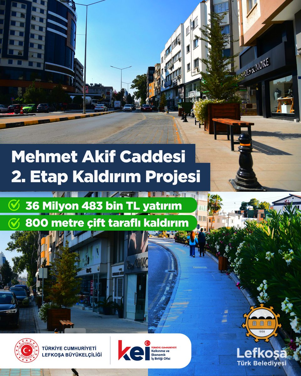 Mehmet Akif Caddesi 2. Etap Kaldırım Projesi

36 Milyon 483 bin TL yatırım
800 metre çift taraflı kaldırım