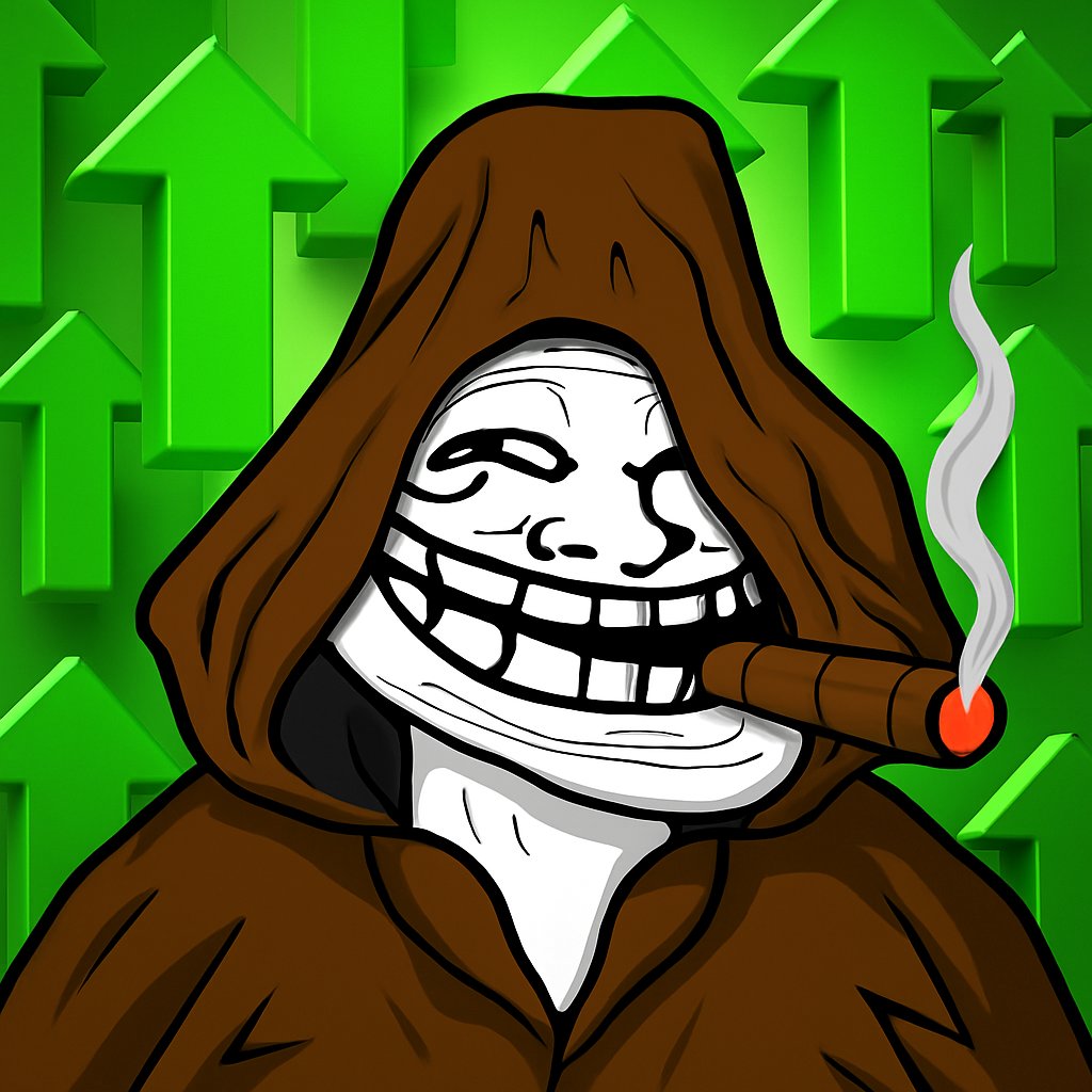 When $COT lights up the charts, the arrows only go one way ⬆️💨
The hooded troll is smoking gains 🚬📈 #COT #Solana #MemeSeason