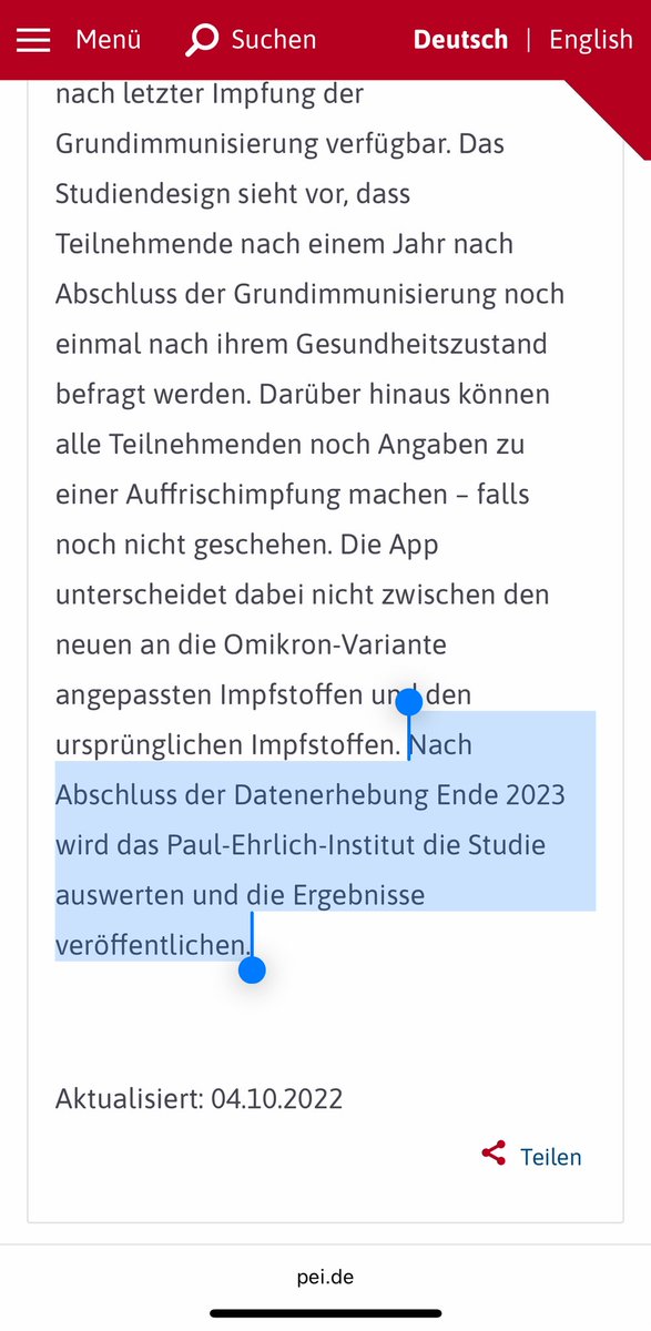 <a href="/PEI_Germany/">Paul-Ehrlich-Institut</a> <a href="/BMG_Bund/">Bundesgesundheitsministerium</a> Hat keiner nach den Ergebnissen der SafeVac-App gefragt? 
2023 ist nun fast 2 Jahre vorbei…