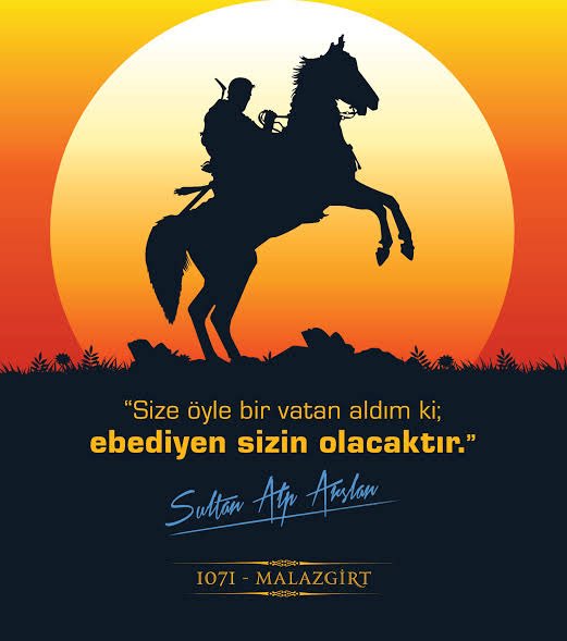 Takinti_01's tweet photo. Malazgirt Zaferi’nin 954. yılında Sultan Alparslan ve kahraman ordusunu rahmetle anıyoruz. 1071, milletimizin azmini ve bağımsızlık tutkusunu tarihe nakşeden büyük bir zaferdir. Kutlu olsun! https://t.co/koY1JeFyRx