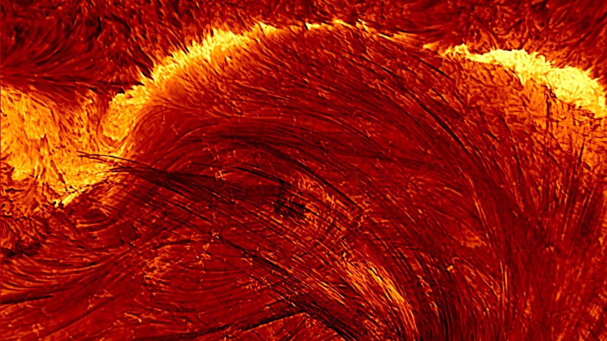 AsgardiaSpace's tweet photo. Astronomers spotted the Sun’s smallest loops ever, just 21 km wide, during a massive flare. These ultra-tiny arcs of plasma could reshape how we predict solar storms! 

#SunScience #SpaceWeather #SolarFlare #Astronomy #InouyeTelescope https://t.co/DMQ90pr7et