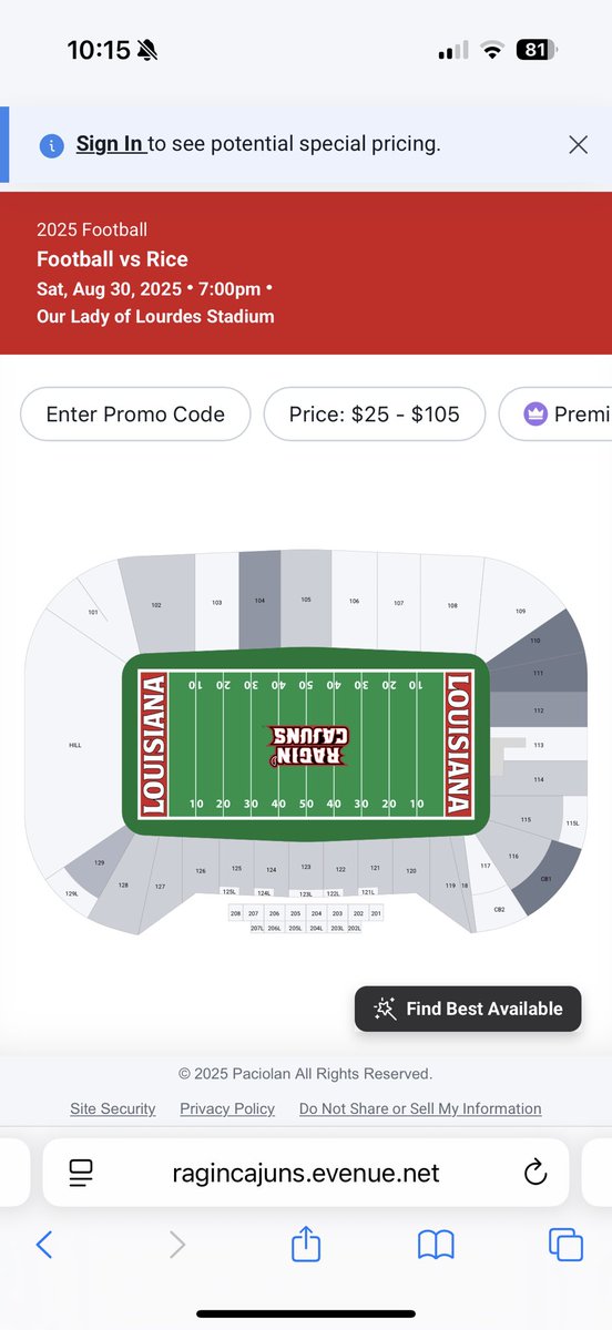 Schultzycast's tweet photo. @Tmon3y_72 #AlwaysABrightside

Plenty of seats still available.

Will it attendance be close to 20K or 30K? 🤷‍♂️ https://t.co/AB0T63qbHL