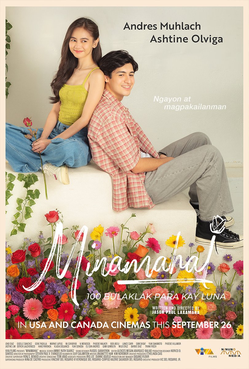 ✨ Check out the official US &amp; CANADA poster of #MinamahalMovie! ✨

From the hit Viva One series Ang Mutya ng Section E, Ashtine Olviga and Andres Muhlach are finally bringing their love story to the big screen. 💖