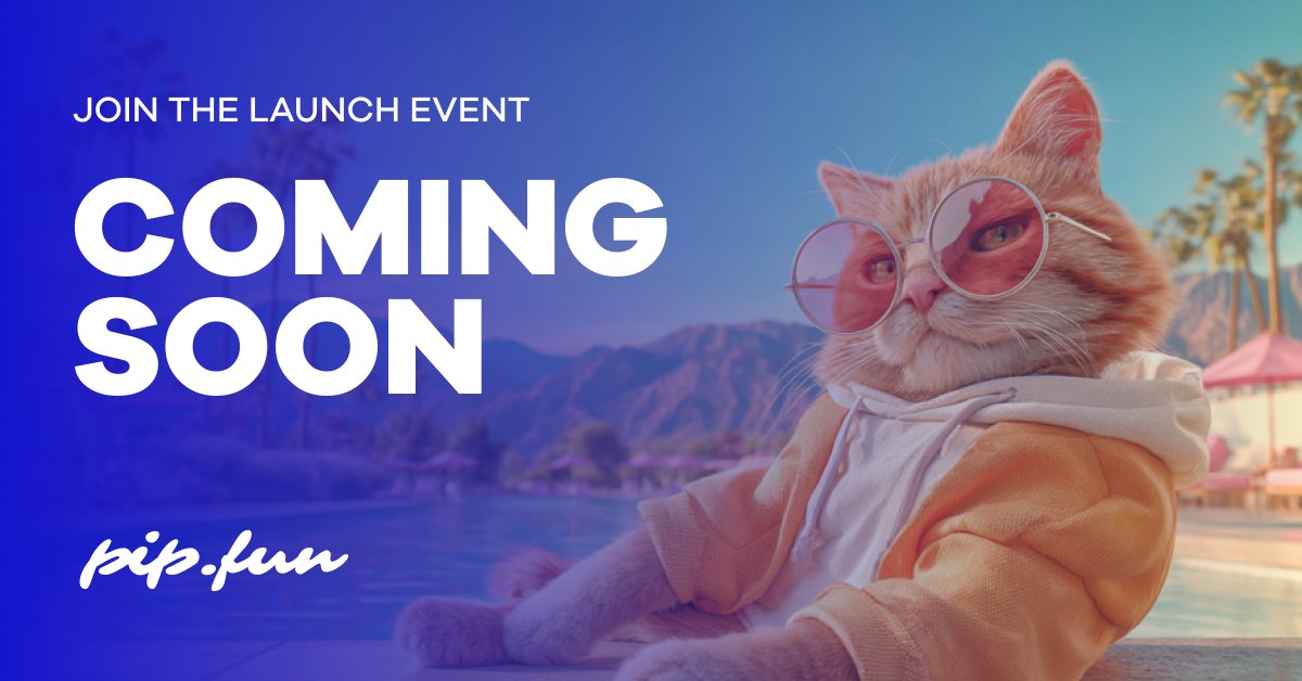 🚀 pip.fun is almost here!

⏱️ Guess the launch date – closest wins
🎁 5 winners share 100 $USDT

📌 How to join:
1️⃣ Follow <a href="/getpipcom/">pip💧</a> ✅
2️⃣ Retweet 🔁
3️⃣ Comment your guess ⬇️