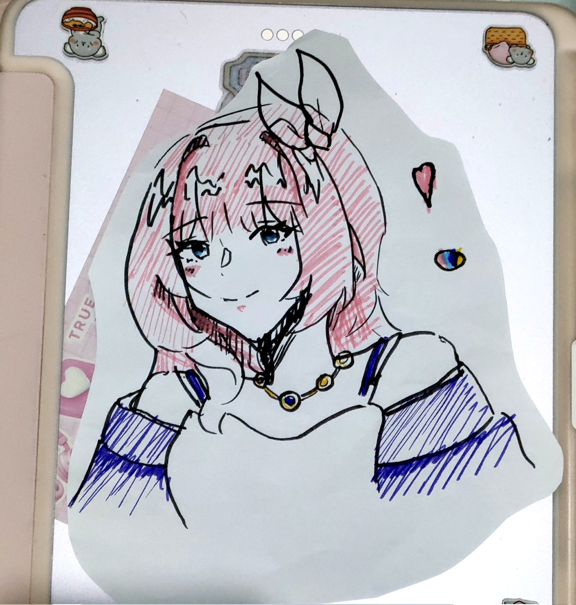 quick Cyrene doodle by memory 
as a person who has short memory span

(almost forgor her head acc)