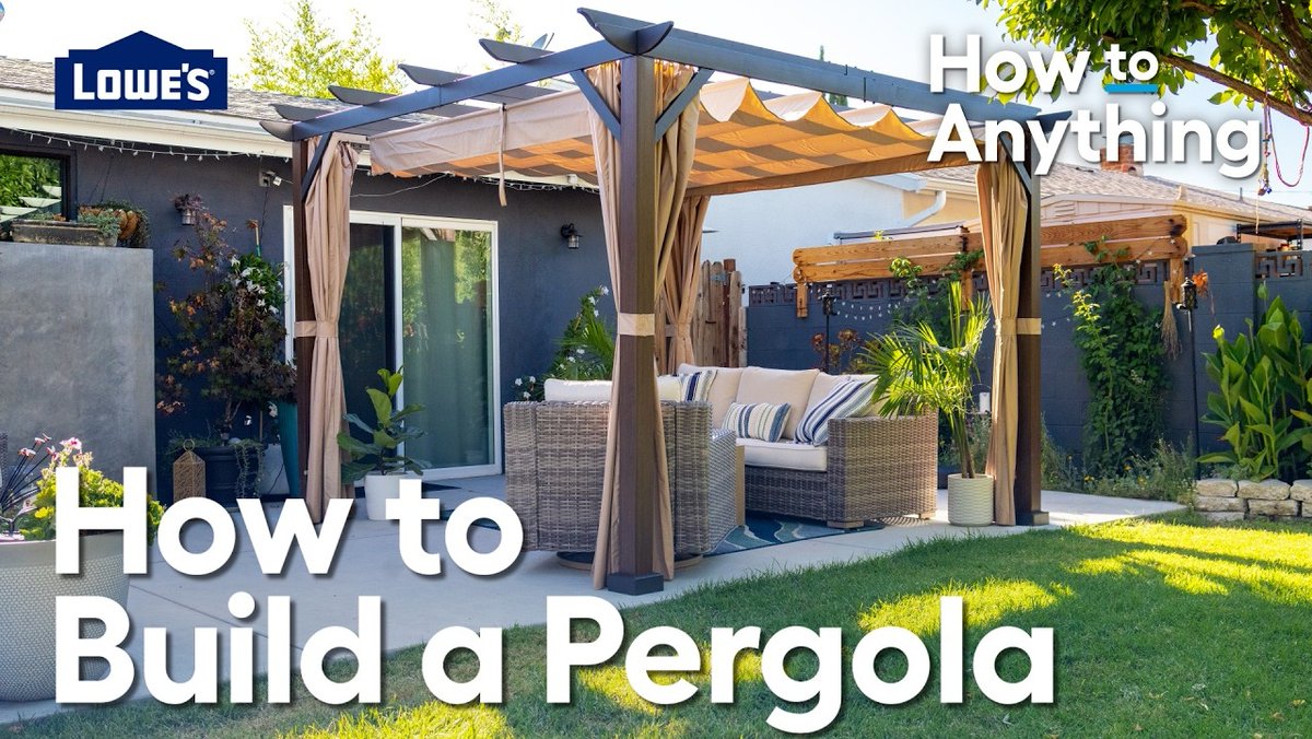 KrystalCrichlow's tweet image. How to Build a Pergola | How To Anything #diy #pergola #backyardprojects #lowes #happyhomeowners youtube.com/watch?v=RhLCLw…