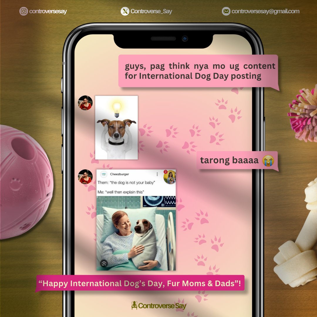 Controverse_Say's tweet image. Pasensya na sa GC 😅👀 𝐈𝐧𝐭’𝐥 𝐃𝐨𝐠’𝐬 𝐃𝐚𝐲 diay, so mag-content ta ✨🤩

🐾 𝐇𝐚𝐩𝐩𝐲 𝐃𝐨𝐠 𝐃𝐚𝐲 to all fur moms &amp;amp; Year of the Dog babies 🐶💖

📸 Share ur fur baby below!

#ControverseSay #InternationalDogDay #StudentPublication