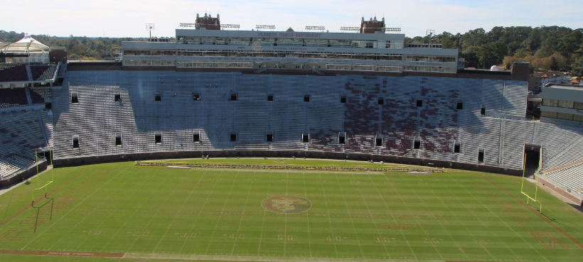 BAfromThe904's tweet photo. Doak Campbell Stadium, 11/29/2023 vs today, preparing for the season opener vs Alabama. Shoutout to the crews who put in the work on this remarkable transformation. 🍢🔥 https://t.co/zO2hpdaIDs