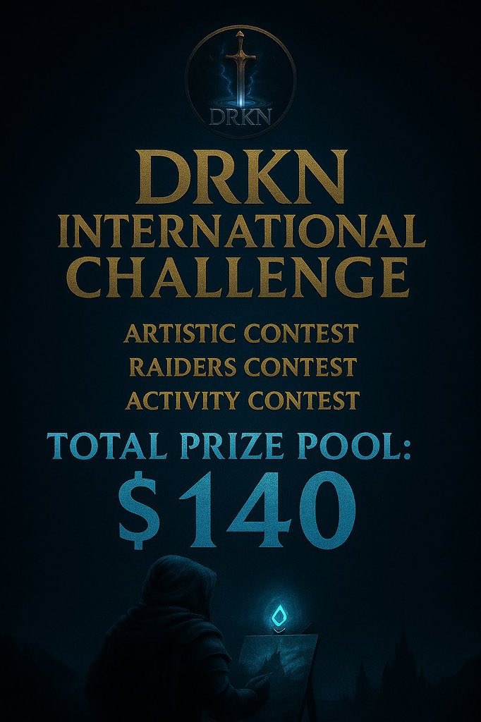 Max_Griffin1's tweet image. ⚔️🔥 DRKN Weekly Event is here! 🔥⚔️
3 epic challenges. $140 in rewards. 🚀
Creativity, raids, and activity – only the strongest will rise.

Are you ready to show your power? 🖤
➡️ More info in our official Telegram channel
t.me/DRKN_OFFICIAL
#DRKN #DRKNArmy #DRKNUNIVERSE
