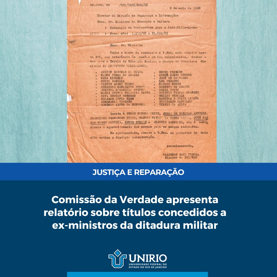 UNIRIO (@unirio_oficial) on Twitter photo unirio.br/news/comissao-… unirio.br/news/comissao-…