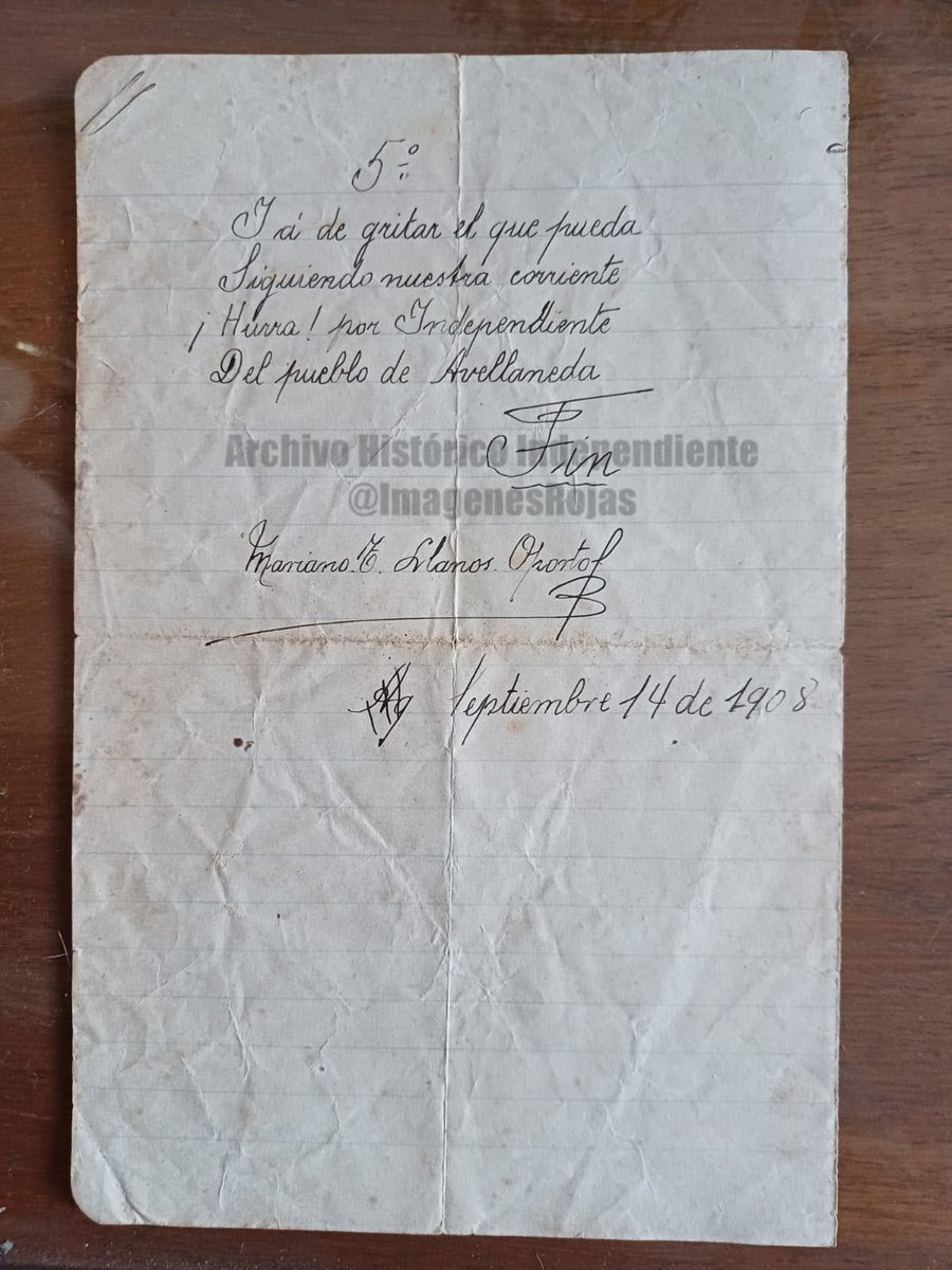 ArchivoHistóricoCAI (@imagenesrojas) on Twitter photo Bomba histórica: el "arqueólogo de Independiente" <a href="/CurtoMauricio/">Mauricio Curto</a> , quien hoy cumpleaños (Felicidades!!!) ha conseguido el manuscrito original del Himno de Independiente. Lo impresionante de este documento es que aparece el verdadero autor del mismo: Mariano Llanos Oporto. (sigue) Bomba histórica: el "arqueólogo de Independiente" <a href="/CurtoMauricio/">Mauricio Curto</a> , quien hoy cumpleaños (Felicidades!!!) ha conseguido el manuscrito original del Himno de Independiente. Lo impresionante de este documento es que aparece el verdadero autor del mismo: Mariano Llanos Oporto. (sigue)