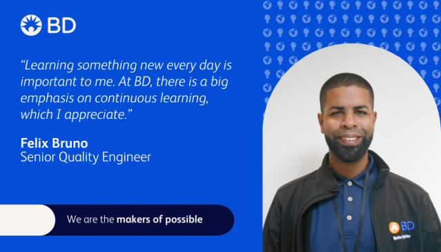 ConiEJohnston's tweet image. Just like Felix, continuous learning is important to me. I’m grateful that BD values it too—it’s one of the reasons I feel confident building my career here. #joinbd #makersofpossible #BDemployee bit.ly/3HHcD1Y