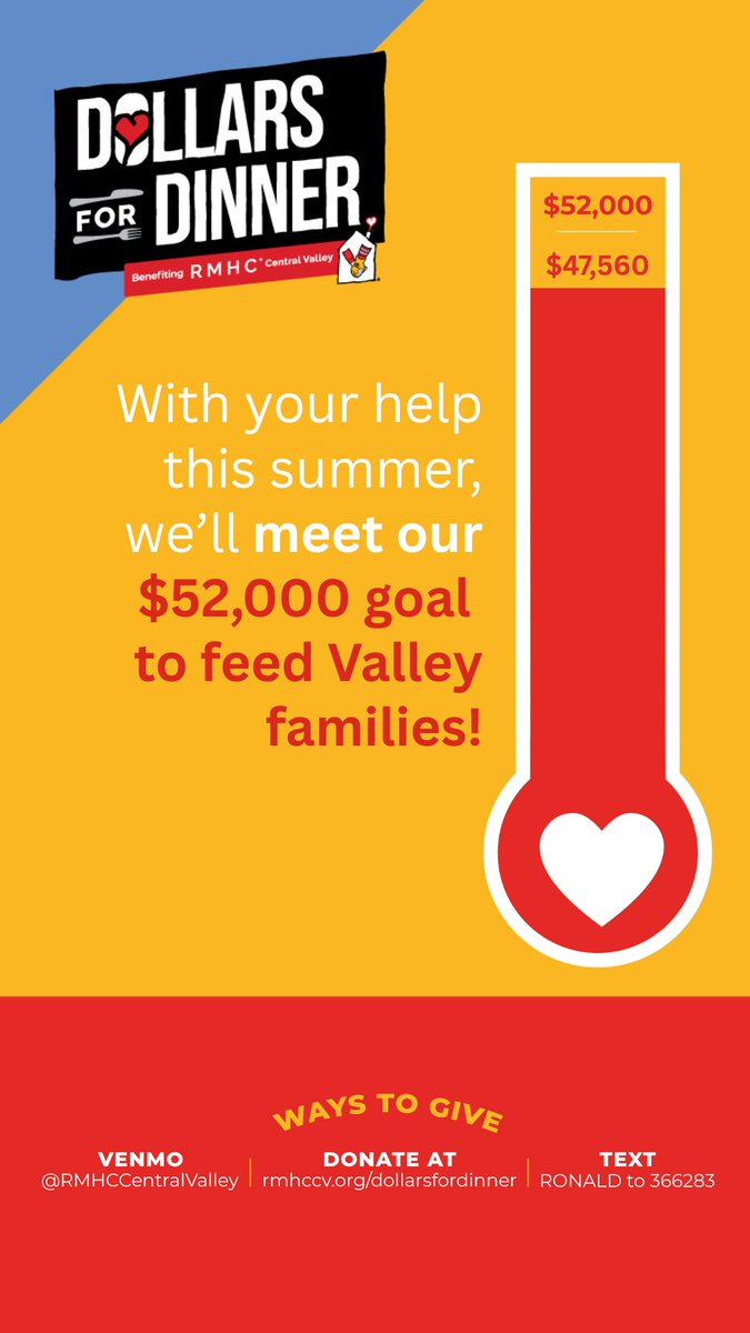 Less than $5,000 remains to reach our goal. With your help, we can get there. Every gift, no matter the size, makes a difference. For families spending long days at the hospital, a meal waiting at RMHC is more than food - it’s comfort, care &amp; a reminder that they’re not alone.