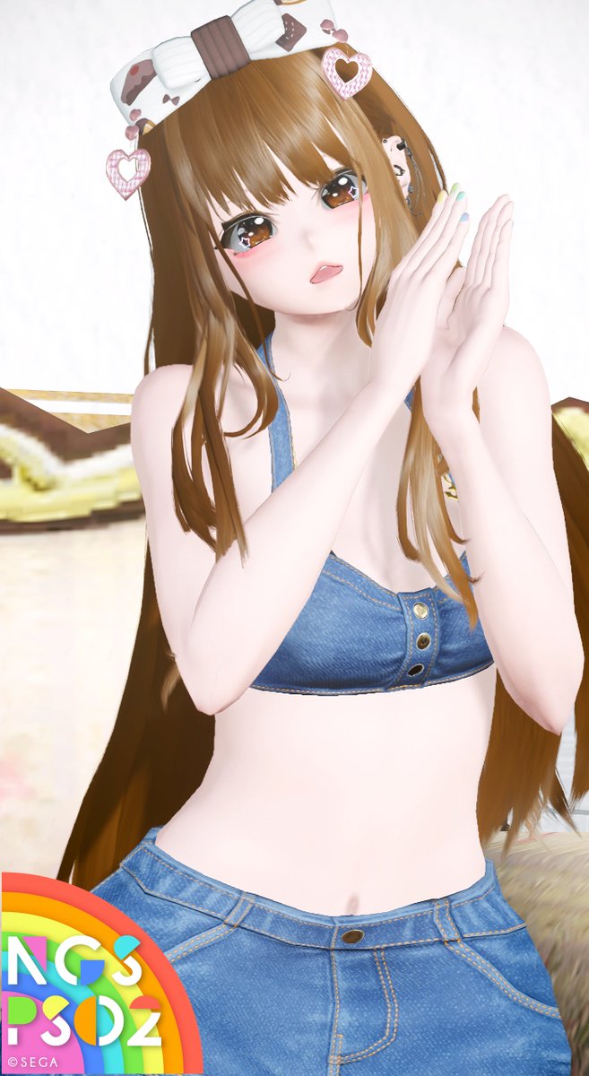 おねだりしちゃいます😌
#メンテの日じゃないけどssを貼る 
#PSO2NGS_SS 
#ma7ロゴ