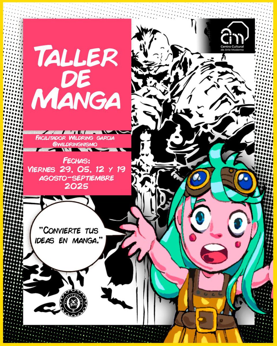 ¡Atrévete a explorar tu lado artístico! Este agosto, el CCAM te trae el Taller de Manga para Adultos. Cuatro sesiones, todos los viernes, para aprender una nueva habilidad y conectar con otros creativos. ¡Reserva tu cupo! Contacta a <a href="/wildringnismo/">wildringnismo TV</a> en Instagram.