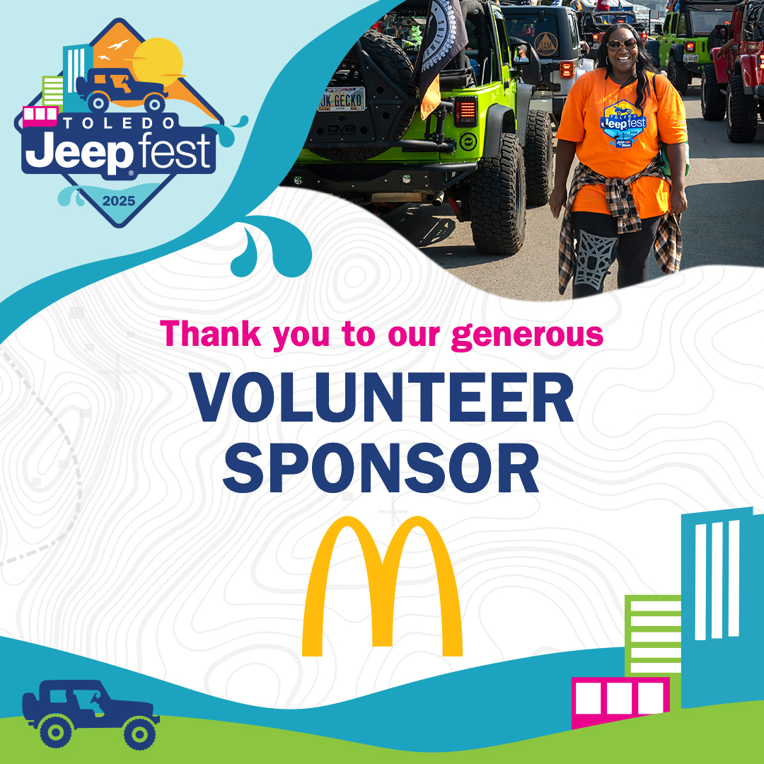 ToledoJeepFest (@toledojeepfest) on Twitter photo Thank you to <a href="/McDonalds/">McDonald's</a> – our Official Volunteer Sponsor! Volunteers make Toledo Jeep Fest run smoothly. Thank you vols and McDonald’s!
#tjf2025 #jeeplife Thank you to <a href="/McDonalds/">McDonald's</a> – our Official Volunteer Sponsor! Volunteers make Toledo Jeep Fest run smoothly. Thank you vols and McDonald’s!
#tjf2025 #jeeplife